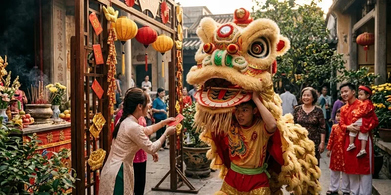 Tạo hình nhân vật trong trò lân hái lộc 789Club